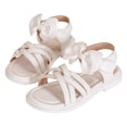 thumbnail image 3 of Gubotare Sandals Toddler Girl Girls Open Toe Princess Flat Sandals with Comfort Sole Summer Sandals Size 11 (Black,Little Kids 11), 3 of 9