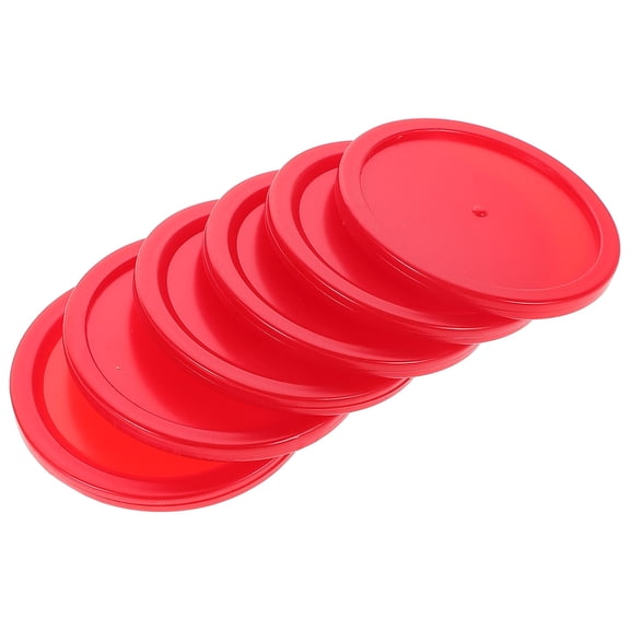 Worgeous 6pcs Ice Hockey Pucks Table Hockey Pad Replacement Ice Hockey Games Accessories Plastic Hockey Pucks Small Ice Hockey Piece Ice Hockey Pucks