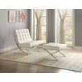 thumbnail image 2 of Topline Home Furnishings White Ottoman, 2 of 2