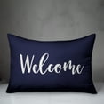 thumbnail image 3 of Creative Products Welcome in Navy 14 x 20 Spun Poly Pillow, 3 of 3