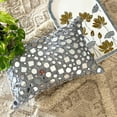 thumbnail image 2 of The HomeCentric Designer Grey Pack of 2, 12"x14" (30x35 cm) Lumbar Pillow Cover, Silk Mirror Embroidery Oblong Pillow, Geometric Pattern Modern Style - Anayna Grey, 2 of 10