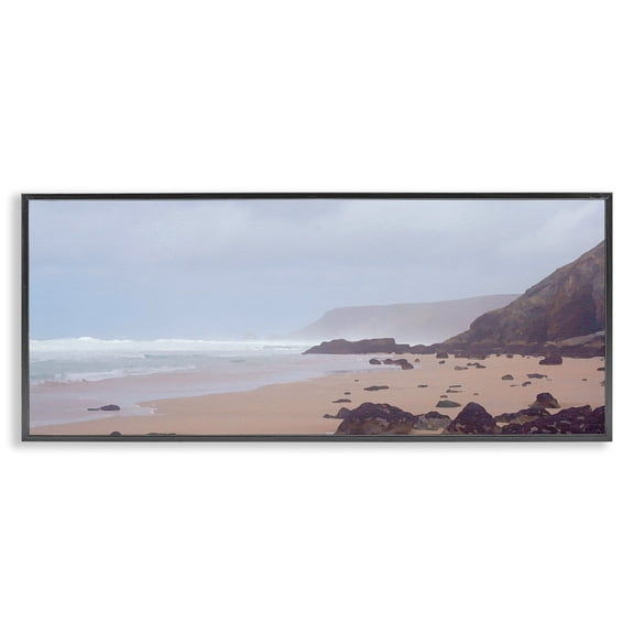 Stupell Industries Transitional Sea Mists View Black Framed Giclee Art, 24 x 10, by Noah Bay