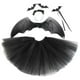 thumbnail image 2 of Disfraz de Halloween para niñas BuyWeek 4 piezas Murciélago Sombrero Varita Alas de murciélago Falda de malla Negro, 2 of 7