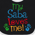 thumbnail image 4 of Inktastic My Saba Loves Me Boys or Girls Baby Bib, 4 of 4