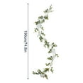 thumbnail image 2 of Sky Blue 1.9M Artificial Eucalyptus Vine With Daisy, Eucalyptus Leaves, Butterfly, Spring Decorative Garland - Faux Floral Vine For Indoor Home Decor Wall Shelf Table Party, 2 of 5