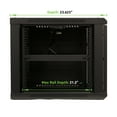 thumbnail image 2 of NavePoint 9U Server Cabinet Wall Mount Rack Enclosure Includes 2 Fans, Locking Glass Door, Removable Side Panels – 9U Network Cabinet 23.6” Deep, 19 Inch Server Rack for IT and A/V Equipment, 2 of 6