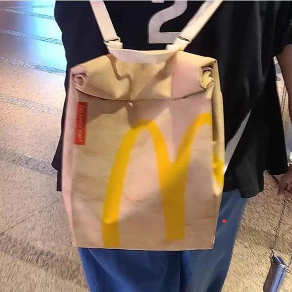 McDonald's backpack crossbody bag large capacity bag for college students to take classes and leisure