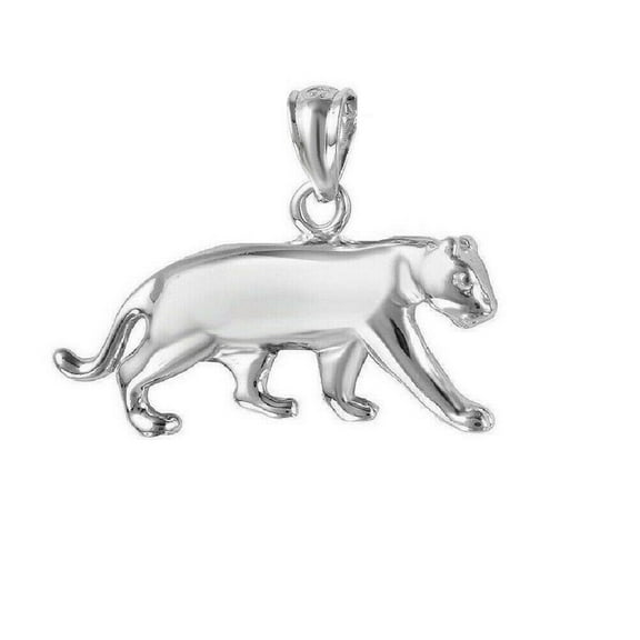 925 Sterling Silver Necklace w/ Panther Pendant Charm