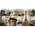 thumbnail image 2 of Robert, Paul 32x18 Gold Ornate Wood Framed with Double Matting Museum Art Print Titled - Collage Paris 03, 2 of 4