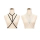 thumbnail image 4 of Qarigey Sujetadores sin copa, moldeador de cuerpo multicolor, ropa de mujer, vendaje erógeno, lencería misteriosa, sujetador de diseño Simple gótico Disfraces de disfraces Blanco Qarigey  AP008768-02, 4 of 6