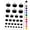 Black, variant on Witch's Bubbling Cauldron Pot Halloween Water Resistant Temporary Tattoo Set Fake Body Art Collection - Brown