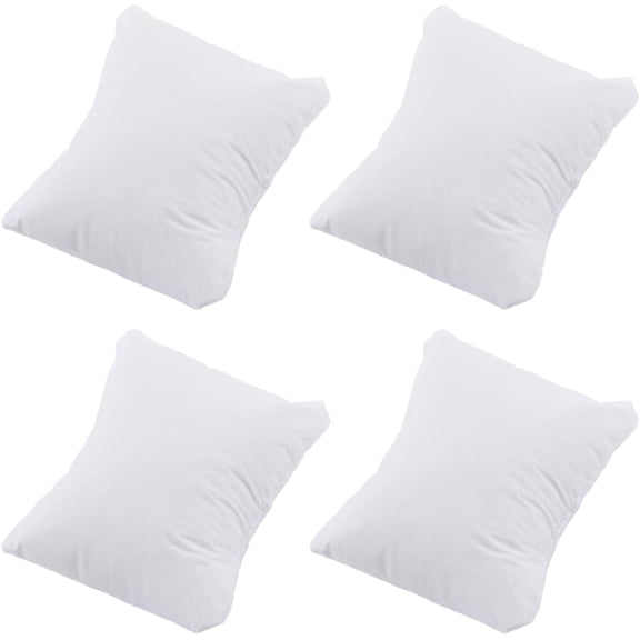 4Pcs White Watch Pillows 3.15x3 Inch Small Cotton Bracelet Watch Pillow Jewelry Displays Holder Bangle Cushions for Gift Box Selling