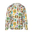thumbnail image 1 of Fotbe Beautiful African Womens Chaqueta con Protección Solar UPF 50+ para Hombre y Mujer, Camisa con Capucha y Bolsillos-Large, 1 of 7
