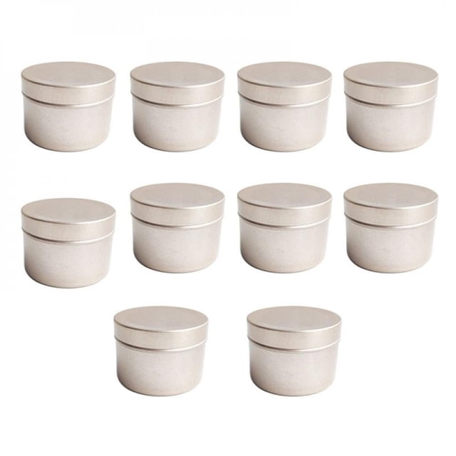 10pcs Tins Aluminum Jars Metal With Lids Candles Cans Tins Jars Travel Containers For Candles
