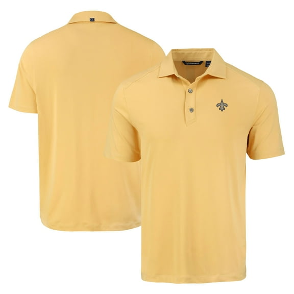 Men's Cutter & Buck Gold New Orleans Saints Forge Eco Stretch Recycled Polo