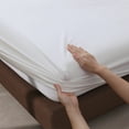 thumbnail image 5 of Shunjie.Home 1 Fitted Sheet Only Queen Size 100% Egyptian Cotton, 600 Thread Count, 16" Deep Pocket, White, 5 of 6