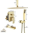 thumbnail image 5 of CASAINC Single-Handle 1-Spray Patterns 12 in. Ceiling Mount Tub and Shower Faucet in Brushed Gold (Valve Included), 5 of 5