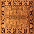 thumbnail image 1 of Ahgly Company Indoor Square Oriental Orange Industrial Area Rugs, 8' Square, 1 of 4