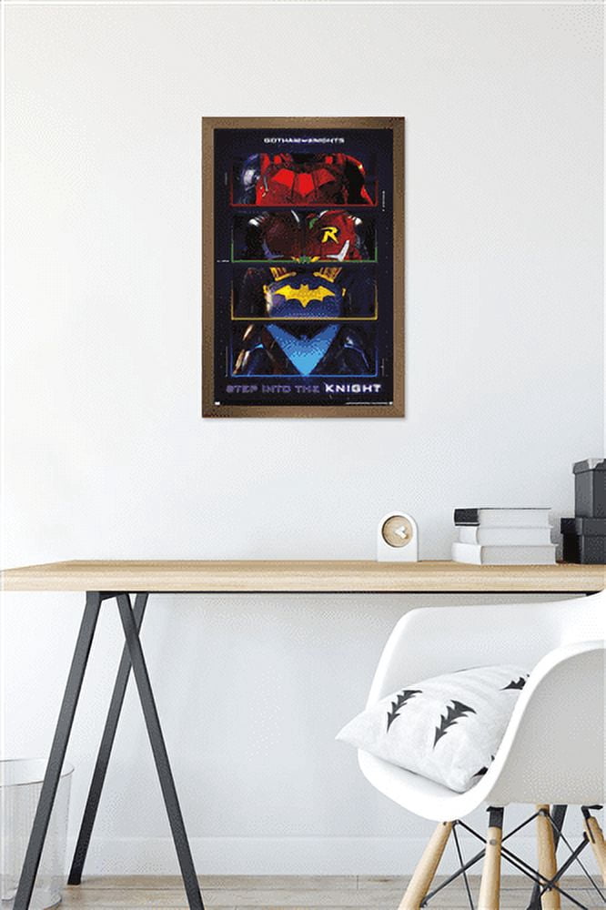 DC Comics Gotham Knights - Chest Emblems Wall Poster, 14.725" x 22.375" Framed