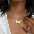 thumbnail image 4 of Kitecy Necklaces & Pendants Clearance! Butterfly Necklaces for Women Bohemia Jewelry Stainless Steel Chain Butterfly Pendants Necklaces Collier Femme Bridesmaid Gifts, Gold, 1Pc Necklace, 4 of 6