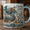 Black, variant on Personalized Turtle Lover Mug Ocean Wave Turtle Shell Custom Name Coffee Cup Gift