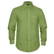 J. METHOD Men's Premium Fabric Solid Color Long Sleeve Regular Fit Dress Shirts S-5XL [NEMT103]