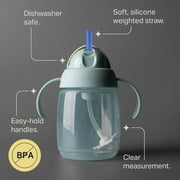 Tommee Tippee Starter Weighted Straw Baby & Toddler Cup, Spill-Proof, 6m+, 10oz, Green, 1-Pack