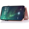 thumbnail image 3 of Case for iPhone 12 iPhone 12 Pro 6.1 inch, Luxury PU Leather Case [Two Magnetic Clasp] Card Slots Stand Function Butterfly Flower Pattern Durable TPU Shockproof Back Wallet Cover - Rose Gold, 3 of 15