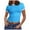 Blue, variant on Vetement Femme ete 2025 Women Summer Short Sleeve Crewneck Stripe Shirts Slim Fit Ribbed Knit Basic Tee Tops Tees Women T Shirt Loose Fit Women's Shirt Athletic Short Sleeve Tops for Long XL