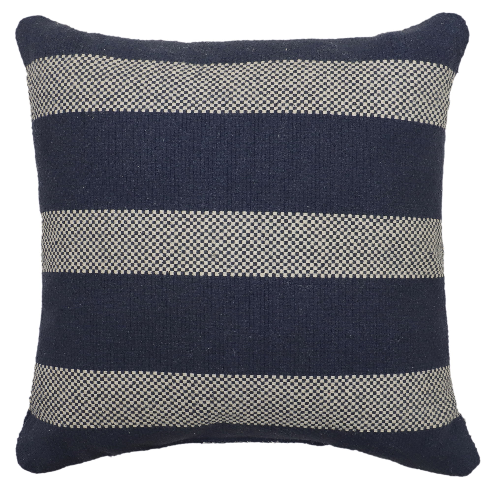 Mainstays Striped Decorative Pillow  18 in x 18 in  Blue