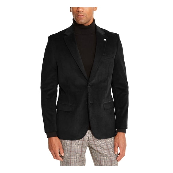 Nautica Mens Modern fit Sport Coat Blazer 38 S Black Solid Stretch