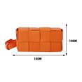 thumbnail image 1 of Bolsa bandolera cuadrado pequeño de tejido de cuero PU para mujer (naranja) Ehuebsd Para Estrenar, 1 of 9