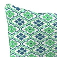 thumbnail image 6 of Jordan Manufacturing 46.5" x 24" Vesey Sea Mist Blue and Green Quatrefoil Rectangular Outdoor Deep Seat Chair Cushion Set with Welt, 6 of 11