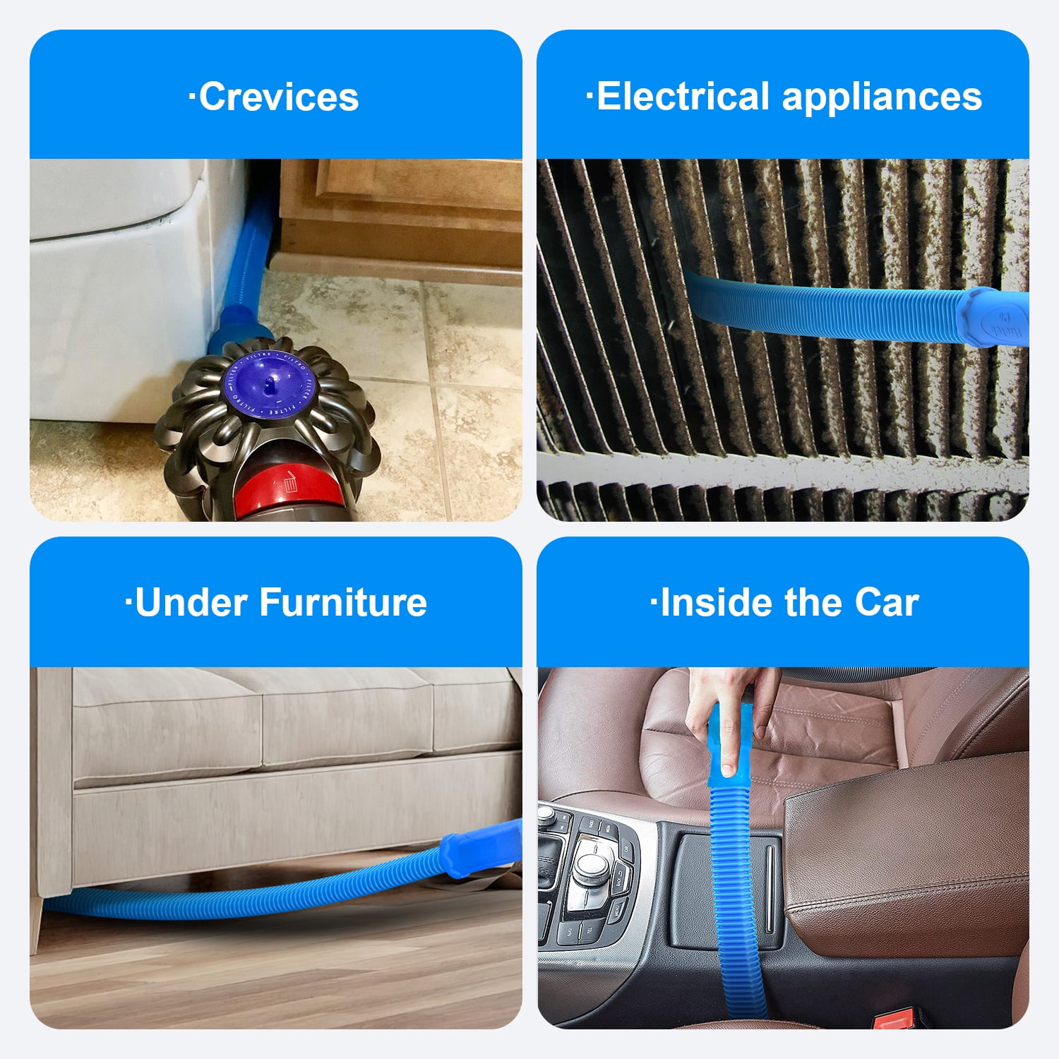 DRYVENCK Dryer Vent Cleaner Kit Vacuum Hose Attachment/Mother’s Day gifts/Compatible with Most Vacuum Cleaner, Quickly Lint Remover Cleaning Supplies