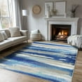 thumbnail image 3 of SARAG 5'x7' Area Rugs for Living Room, Abstract Machine Washable Non-Slip Carpet, Modern Indoor Rugs for Bedroom Dining Room Office Farmhouse,Blue Apricot, 3 of 9