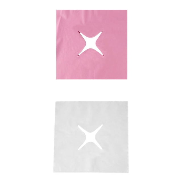 200x Cubiertas Desechables para Orificios Faciales, Alfombrilla para Reposacabezas, Suministros para Salón de SPA Zulema Cubierta de orificio facial desechable