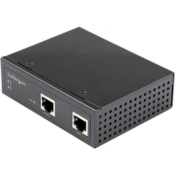 StarTech Industrial Gigabit PoE Injector - High Speed 90W 802.3bt PoE 48V-56VDC Ultra Power Over Ethernet/UPoE Injector -40C to 75C (248816)