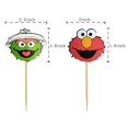 thumbnail image 2 of ShenMo 48PCS Sesame Elmo Inspired Cupcake Topper for Sesame Street Theme Birthday Party Cake Decoration, 2 of 7