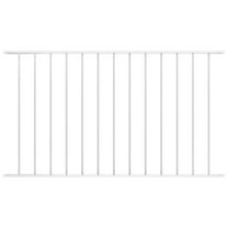 vidaXL Fence Panel Powder-coated Steel 5.6 ft x 4.1 ft White