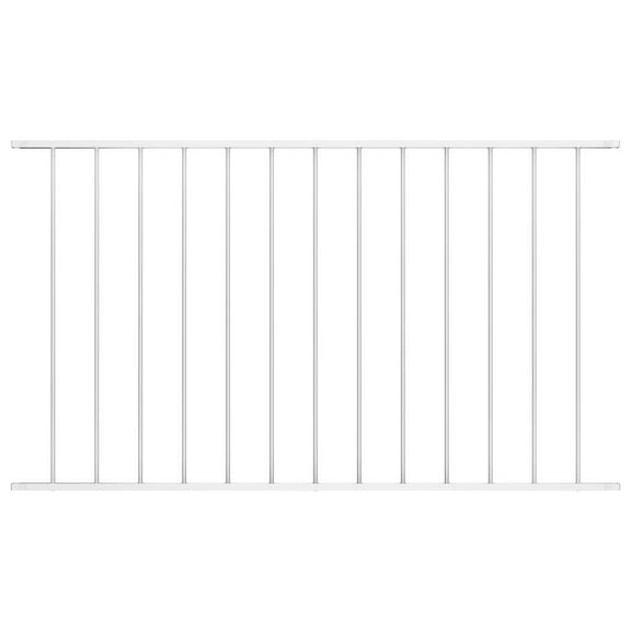vidaXL Fence Panel Powder-coated Steel 5.6 ft x 4.1 ft White