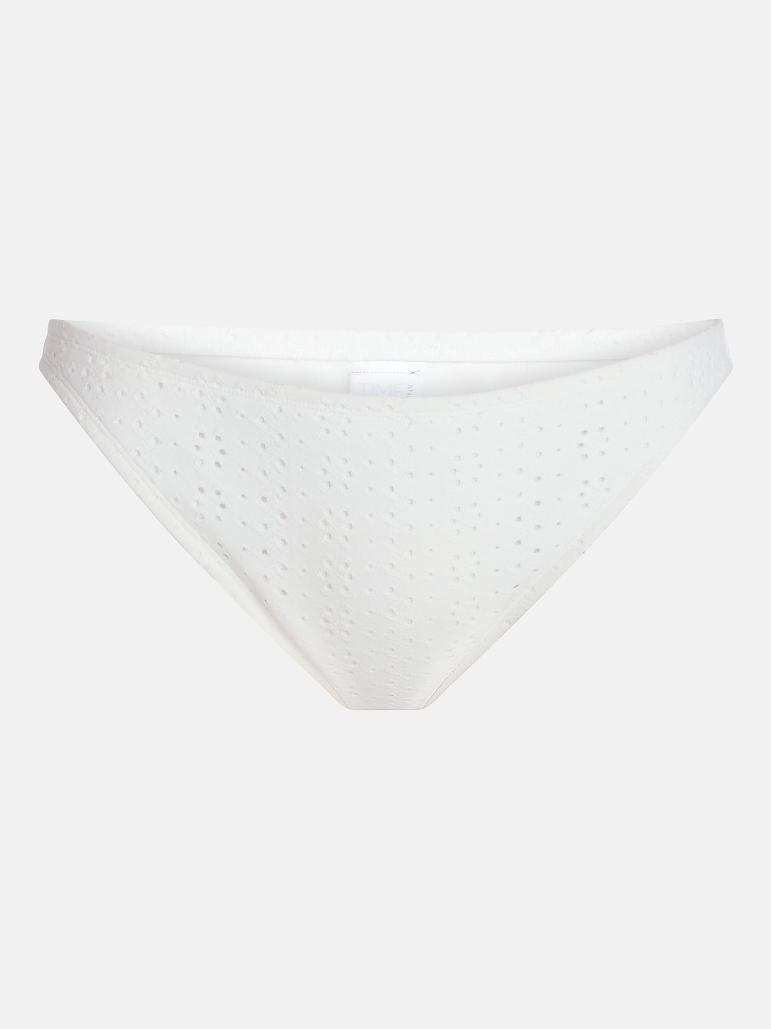 Time and Tru Women's and Women's Plus Low Rise Cheeky Eyelet Bikini Bottoms, Sizes XS-3X