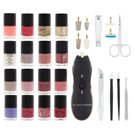 The Color Workshop Incredible Nails Collection Kit and Nail Dryer, 30 pc