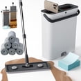 thumbnail image 1 of Fregona compacta POPMOP de Mop and Bucket con escurridor y 6 almohadillas, 1 of 9