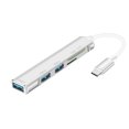 thumbnail image 1 of 5 puertos USB C Adaptador Hub Lector de tarjetas TF Duradero Conveniente Universal, leer y escribir archivos directamente Plug and Play Accesorio Plata Yotijar Adaptador divisor múltiple, 1 of 10