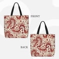 thumbnail image 4 of Sigee Dragons1 Print Large Capacity Zippered Tote Bag - Durable, Stylish and Versatile for Everyday Use, 4 of 9