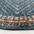 thumbnail image 3 of SAFAVIEH Aspen Alexanndria Geometric Wool Area Rug, Rust/Green, 7' x 7' Round, 3 of 7