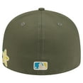 thumbnail image 4 of Men's New Era Olive New York Yankees Tonal Florals 59FIFTY Fitted Hat, 4 of 5
