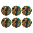 thumbnail image 2 of Saiise 6 Pcs Leather Coasters for Drinks Coaster Sets Drink Table Cup Coasters for Living Room Kitchen Coffee Decor,Scooby-Doo, 2 of 8