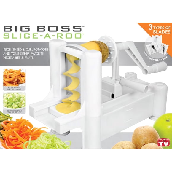 Big Boss Slice-A-Roo White 3 Blade Spiral Vegetable Cutter
