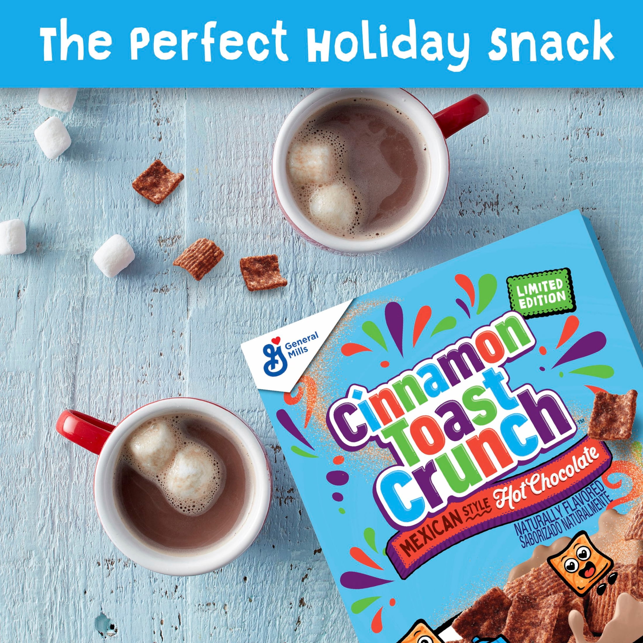 Cinnamon Toast Crunch Breakfast Cereal, Mexican Style Hot Chocolate, Family Size, Limited Edition, 18.8 oz